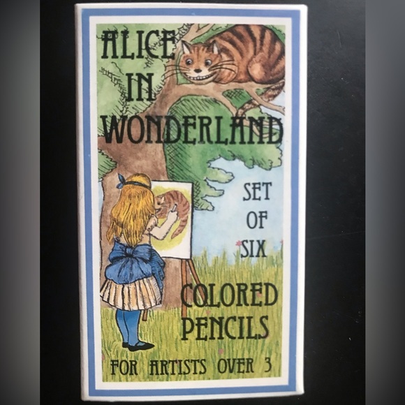 Other - Alice in Wonderland vintage colored pencils mini box set